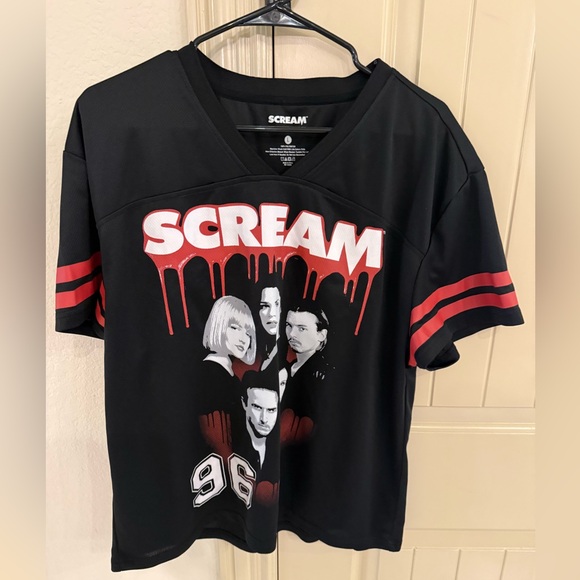 Scream Jersey VIRAL Black and Red Graphic SIZE LARGE - Picture 2 of 5
